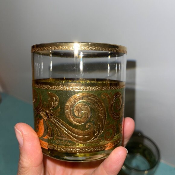 Culver Vintage Glass Tumblers Mid Century Set of 6 Toledo 22k Gold - Picture 6 of 10